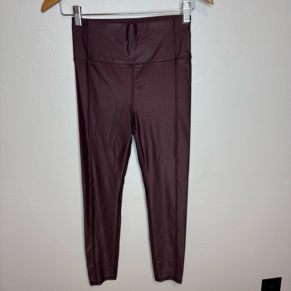 Sweaty Betty High Shine High Waist 7/8 Leggings Burgundy Wine Red - Picture 4 of 11